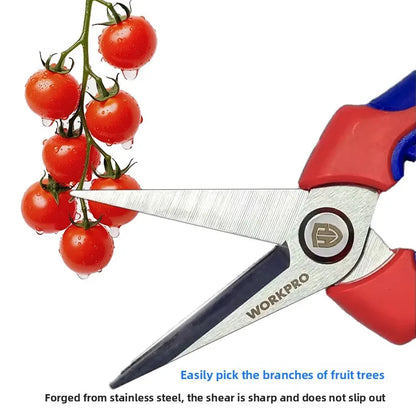 WORKPRO Garden Pruning Shears - Multipurpose Fruit Tree, Bonsai, Vine & Harvesting Clippers