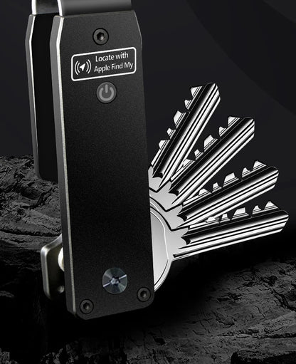 Key Organizer with Apple Find My — Built-In AirTag Holder, Holds 2–6 Keys, Car Keychain GPS Tracker (iOS Only)