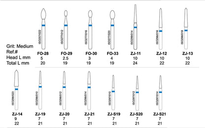 5pcs FG Dia 1.6mm Dental Drills – High-Speed Handpiece Diamond Burs for Teeth Whitening