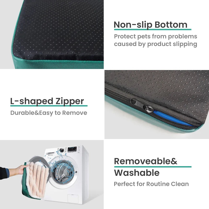 Removable Dog Bed Mat with Zipper - Washable Pet Mattress for Dog Sleeping, Pet Pad Cushion for Small to Medium Pets