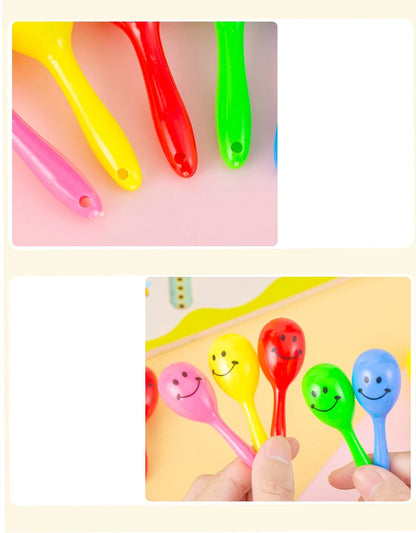 20pcs Mini Colorful Maracas – Sand Hammer Rattles for Kids, Party Favors & Baby Shower Gifts