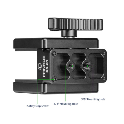 FANAUE GS-01 Saddle Mount Rifle Clamp Adapter – Hunting Tripod with Arca Swiss QR Plate