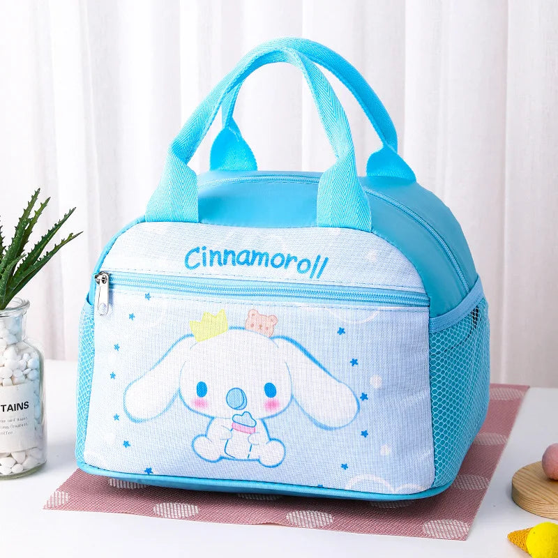 Hello Kitty Sanrio Insulated Lunch Bag - Kuromi & Cinnamoroll Bento Bag with Aluminum Foil Lining, Waterproof Oxford Fabric