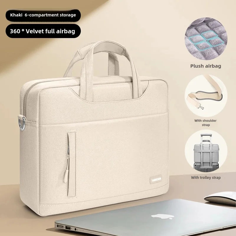 Business Laptop Bag Case - Shoulder Tote Briefcase for 13, 15, 17 Inch MacBook, HP, Huawei, Asus, Dell - Handbag Style