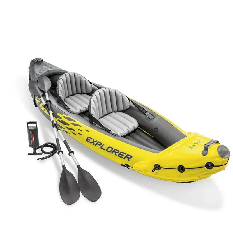 INTEX 68307 Inflatable Boat – Single/Double Drifting Raft for Kayak, Outdoor Fishing & Water Sports