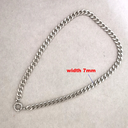 Spring Sailor Clasp Necklace – Stainless Steel Paperclip Link Chain Choker for Women & Men, Geometric PVD Gold Jewelry