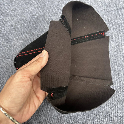 17mm JDM Car Gear Shift Knob Boot Cover - Suede Leather Shift Collar & Lever Boot Cover