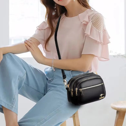 High Quality Soft Leather Purse - Fashion Women's Shoulder Messenger Bag with Multi-Pocket, Wear-Resistant Luxury Handbag