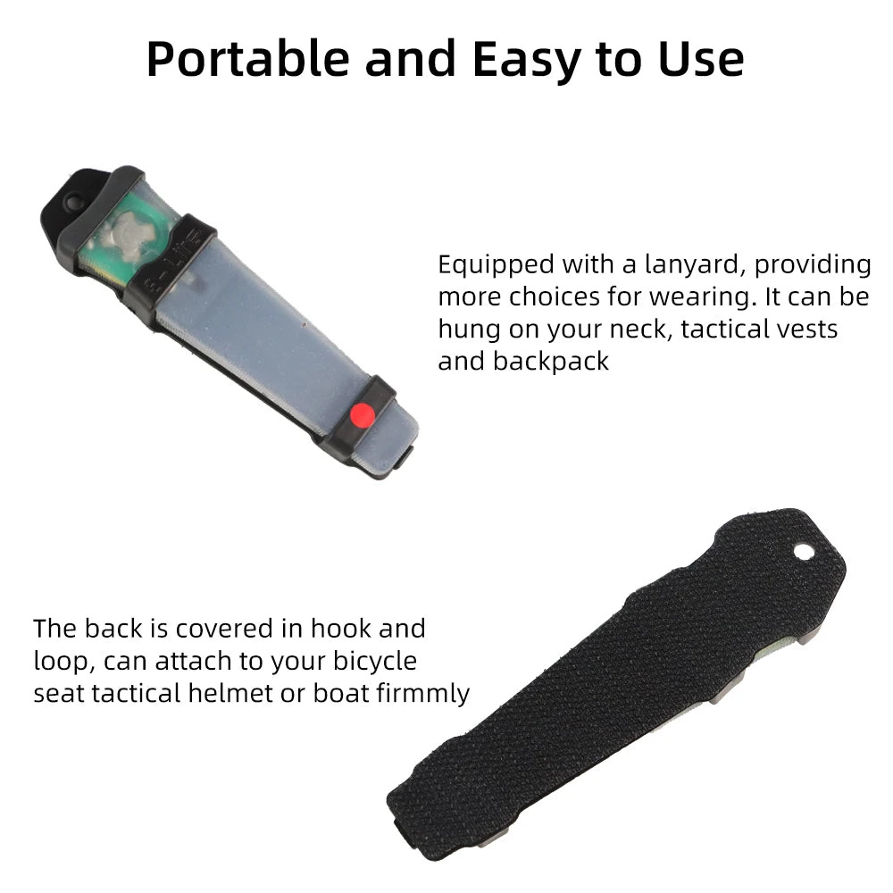 BOOIU Tactical Helmet IR Strobe Light – Waterproof Safety Flashing Signal Lamp for Hiking & Cycling