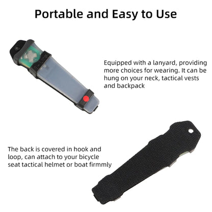 BOOIU Tactical Helmet IR Strobe Light – Waterproof Safety Flashing Signal Lamp for Hiking & Cycling