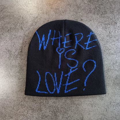 Y2K Letter Knitted Beanie Cap – Unisex Winter Autumn Warm Ski Skullcap, Hip Hop Streetwear Ear Cover Hat for Men & Women