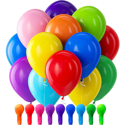 50/100PCS Rainbow Matte Balloons 5 Inch – Round Colorful Party Balloons for Wedding, Birthday & Holiday DIY Decoration Supplies