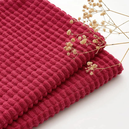 Christmas Red Corduroy Throw Pillow Covers – Soft Decorative Lumbar Cushion Cases for Holiday Home Decor