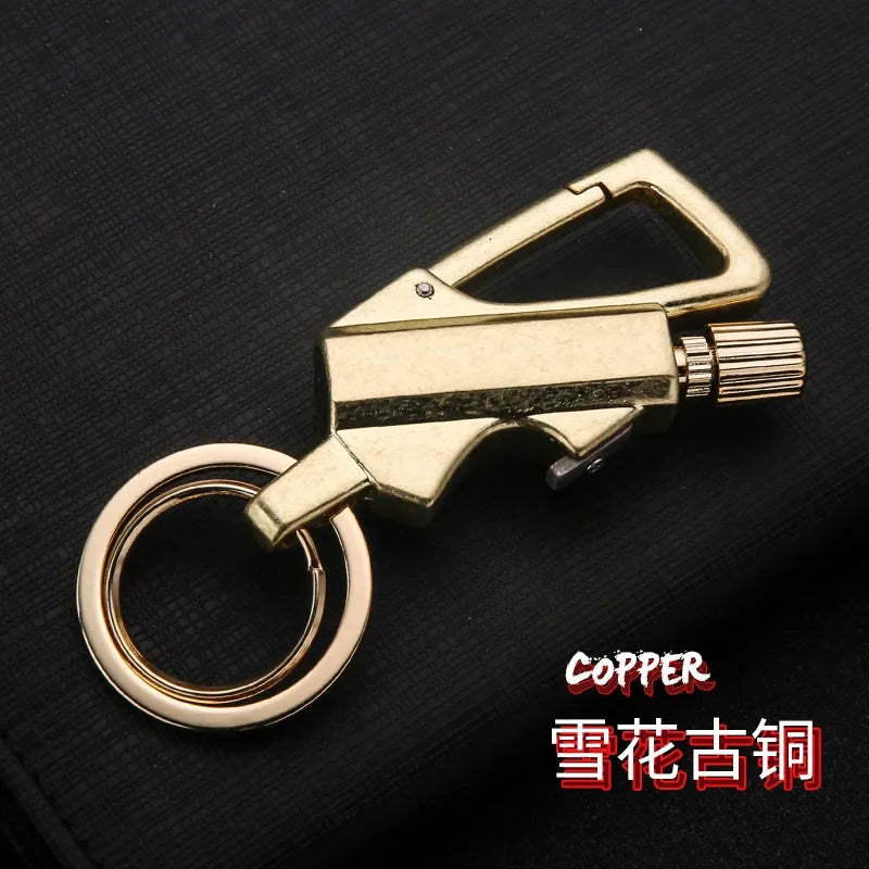 Outdoor Multifunctional Keychain Lighter — Portable Metal Kerosene Ignition Tool for Camping
