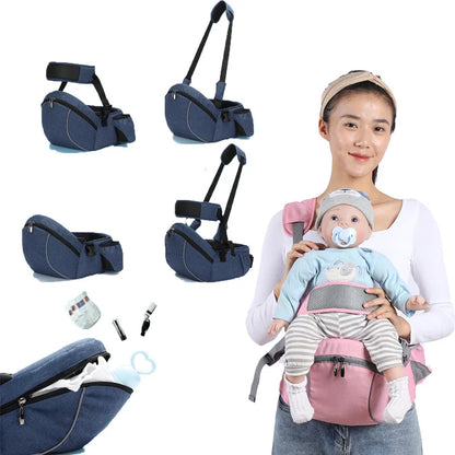 Adjustable Baby Carrier Hip Seat - Infant Waist Belt Sling & Ergonomic Baby Backpack