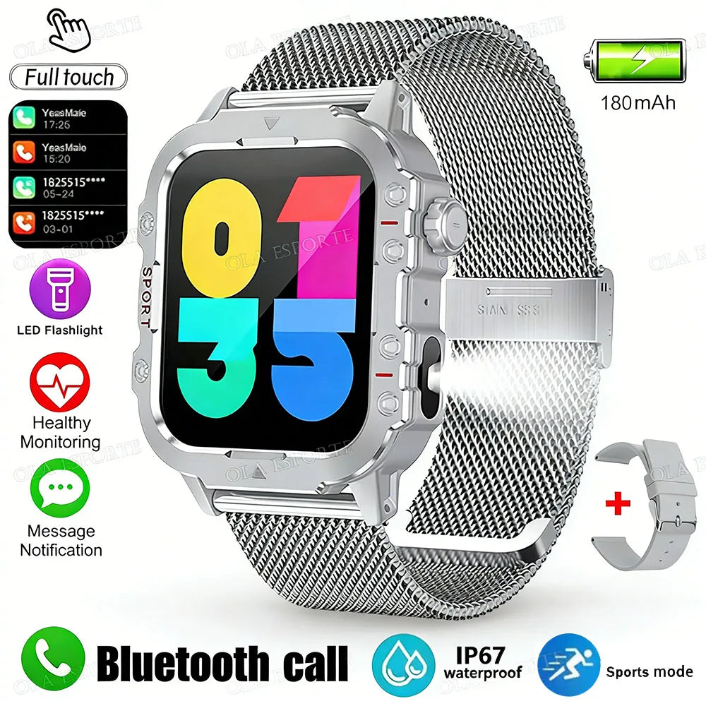 Military Smart Watch HT30 - Outdoor Sports Fitness Tracker with GPS & Bluetooth Calls