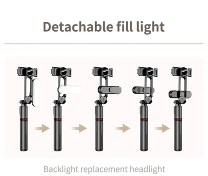 FANGTUOSI 2025 L15 Wireless Selfie Stick Tripod – Foldable Monopod with LED Light for Smartphones, TikTok & Live Shooting