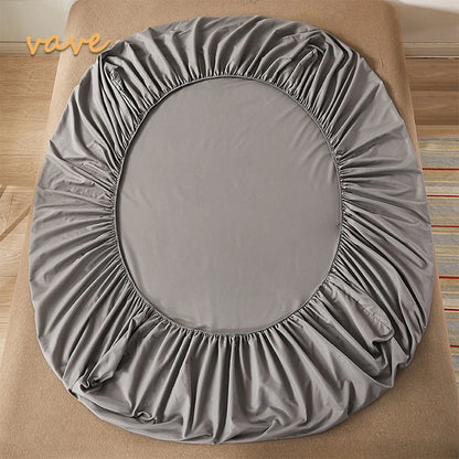 100% Cotton Fitted Sheet — Non-Slip, Adjustable Mattress Cover with Elastic Bands for Single, Double, Queen & King Beds (140/160/200cm)