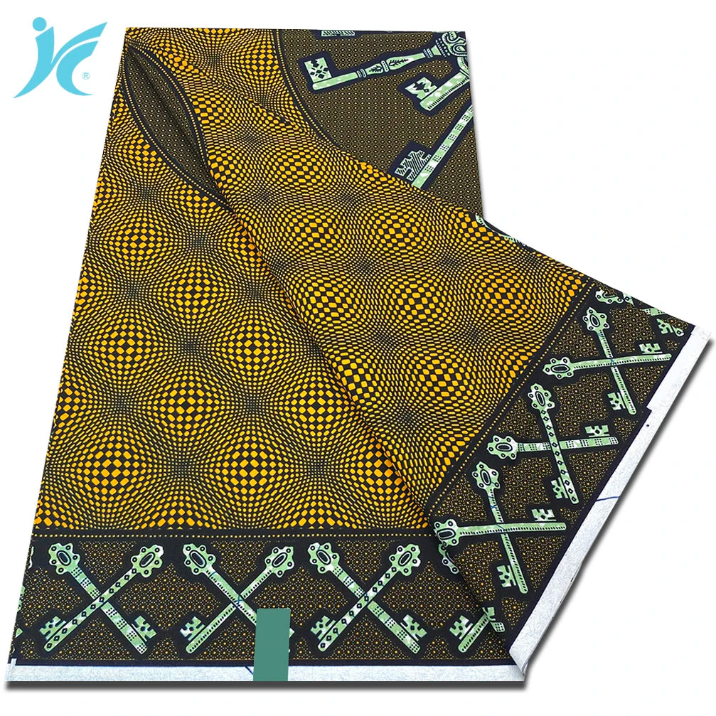 Classic African Wax Fabric - 100% Cotton Soft Ankara Pagne for Women's Dresses