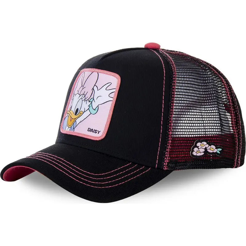 High-Quality Disney Anime Cartoon Snapback – Cotton Baseball Cap for Men & Women, Hip Hop Dad Hat, Trucker Mesh Hat