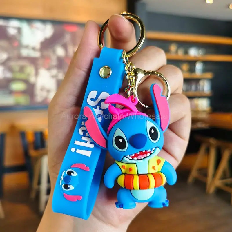 Anime Disney Cartoon Keychain – Gummed Girl, Mermaid & Princess Keyring, Cute Snow White & Alice Toy Gift