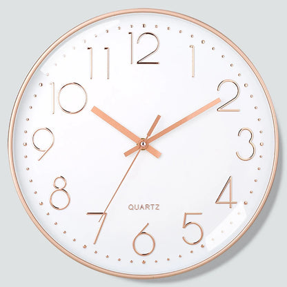 8-Inch Silent Digital Wall Clock – Minimalist Quartz Cubic Clock for Home Decoration