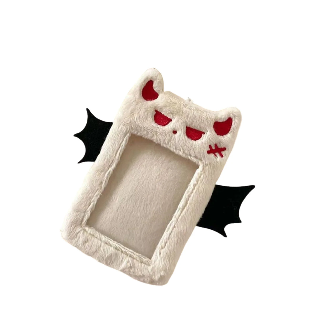 Little Devil Plush Card Holder - Cute Student ID, Bus Card & Photo Card Protector Pendant Case