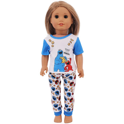 Doll Clothes Multi-Style Daily Set – Pajamas & Home Wear for 43cm Born Baby Dolls & 18-Inch American Dolls, Our Generation Toy Gift
