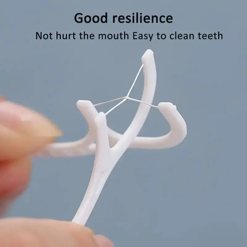 100/300/500PCS Disposable Dental Floss Sticks - Interdental Cleaning for Daily Oral Care, Portable Flosser