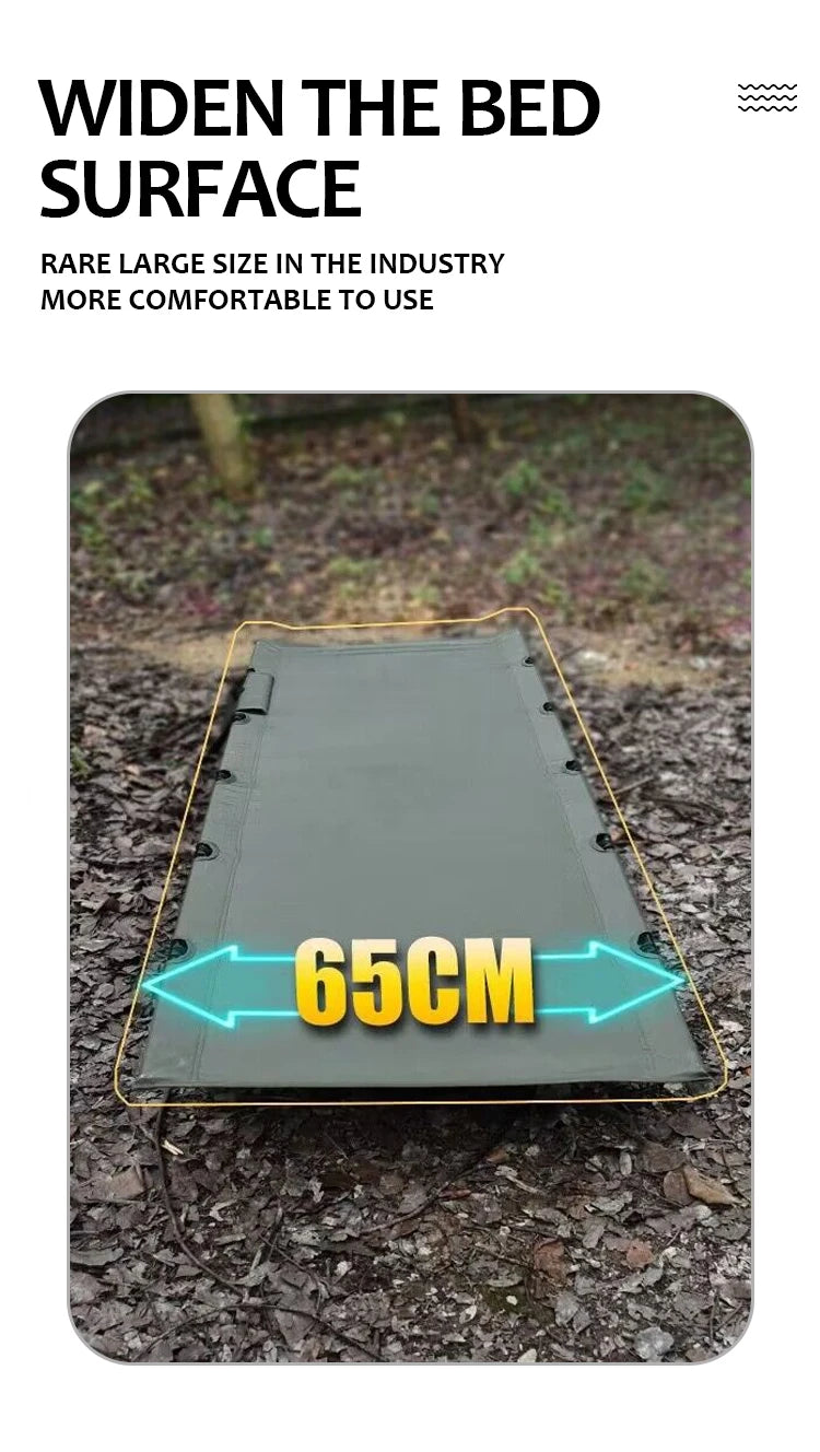Ultra-Light Folding Camping Bed – Portable Outdoor Tent Cot for Adults, 150KG Capacity, Ideal for Hiking & Travel