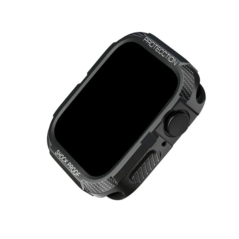 Rugged TPU Protective Case & Screen Protector for Apple Watch Series 5-9 & SE – 38mm-45mm iWatch Cover