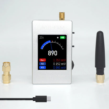 ATR-FSM Portable Field Strength Meter - 0.5MHz–5GHz Electromagnetic Signal Detector with Gain Switch & -70dBm to +50dBm Range