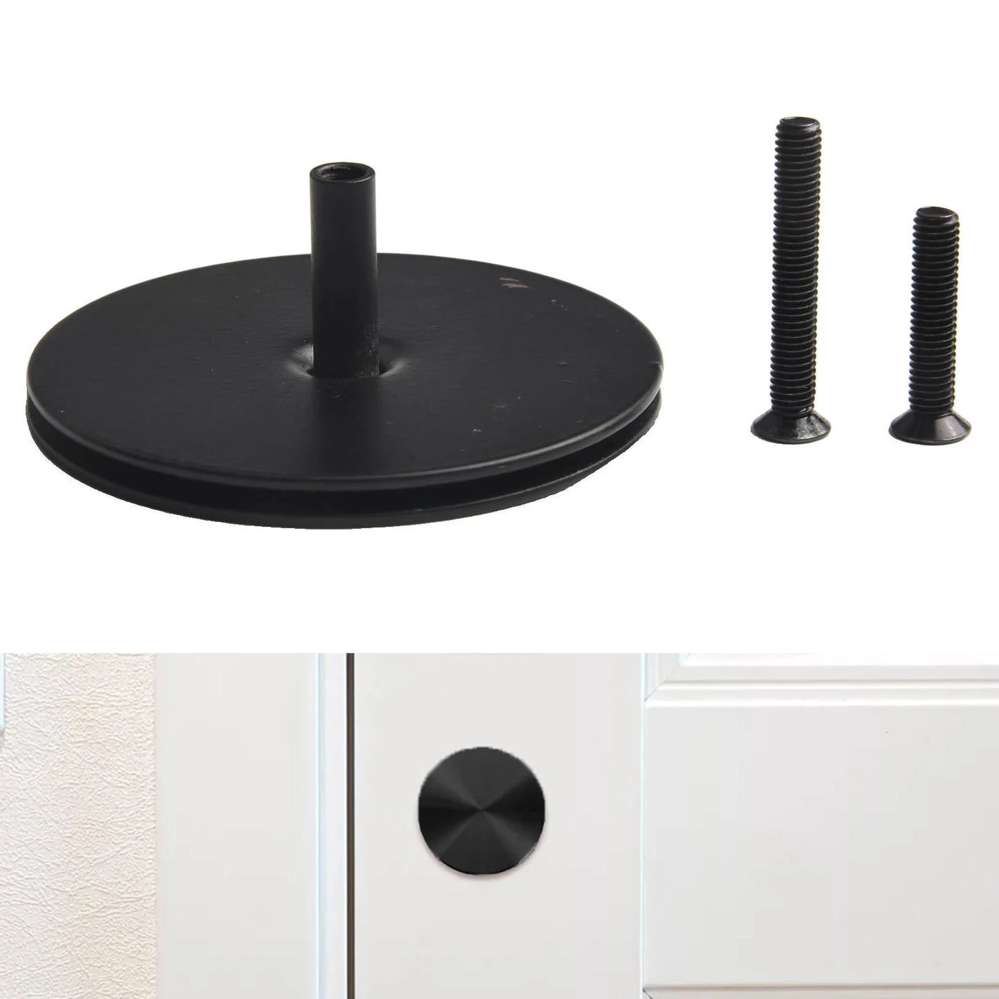 Metal Door Hole Cover Plate - 2-5/8" Door Knob & Deadbolt Hole Blocker