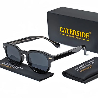 CATERSIDE Retro Small Circular Sunglasses — Luxury Punk Design Shades for Men & Women, Business & Party UV400 Eyewear