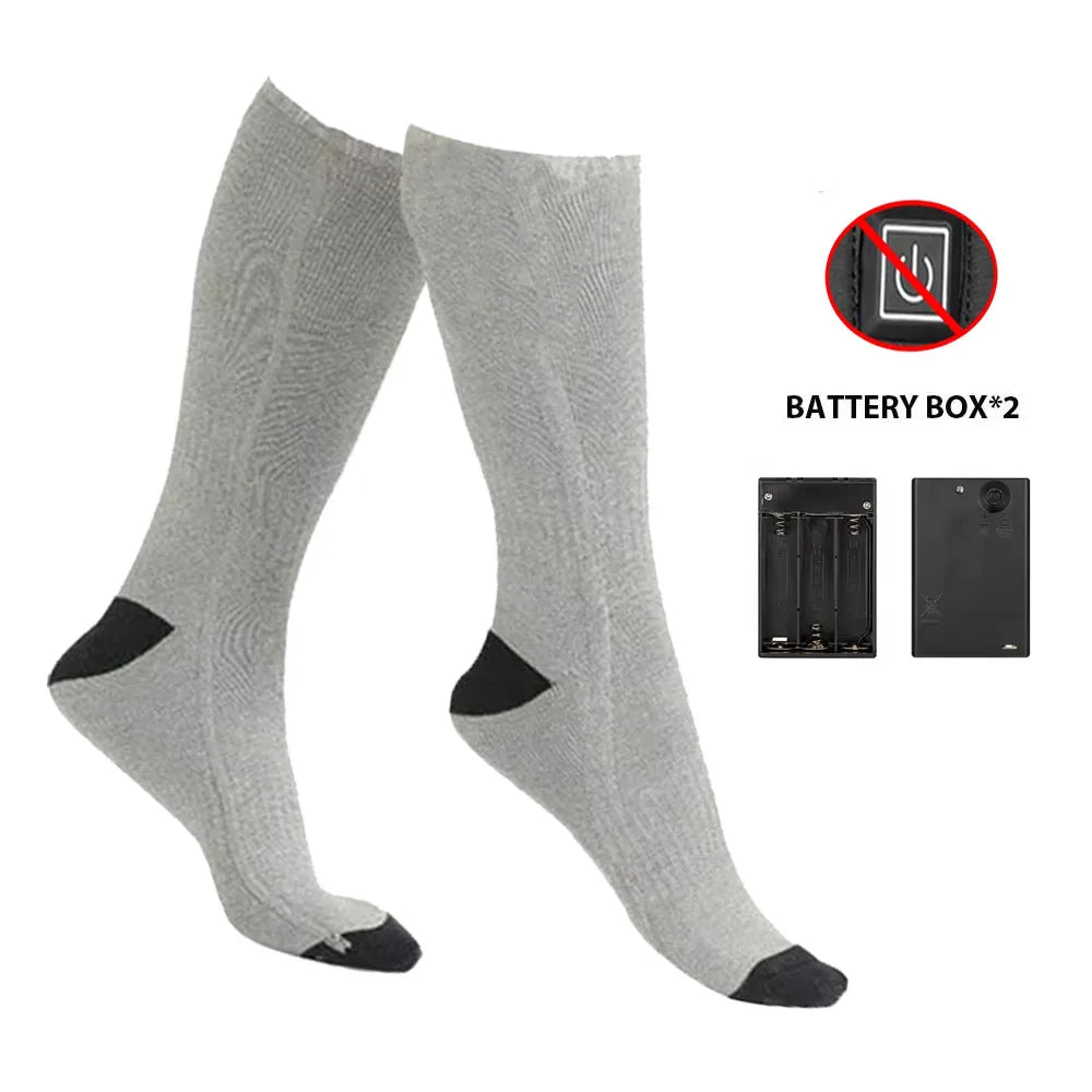 Rechargeable Heated Socks with Battery Box – Thermal Anti-Cold Winter Socks for Men & Women, Outdoor Camping, Ski & Sports Comfort Socks