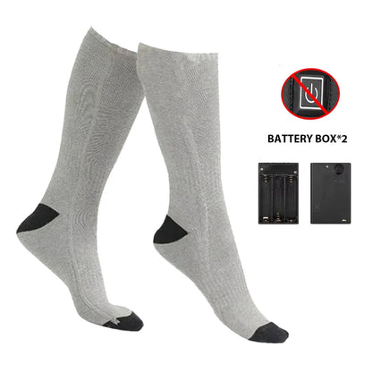 Rechargeable Heated Socks with Battery Box – Thermal Anti-Cold Winter Socks for Men & Women, Outdoor Camping, Ski & Sports Comfort Socks