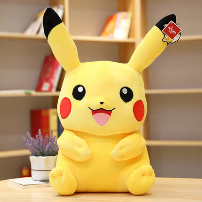 Kawaii Large Pikachu Stuffed Toy – High-Quality Pokémon Plush Doll with Gengar Peluche Pillow, Perfect Xmas Gift for Kids and Friends