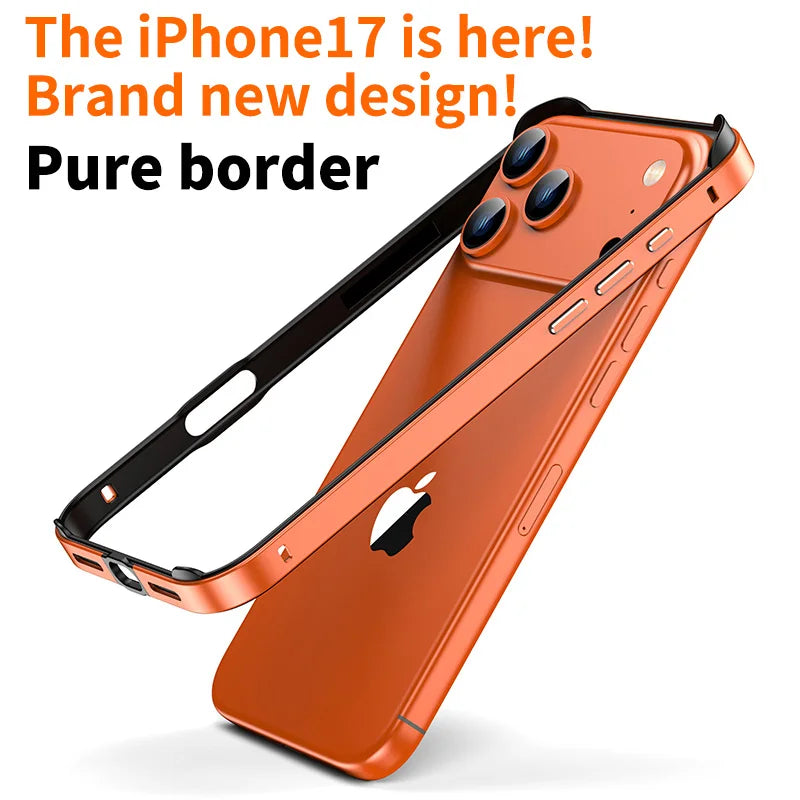 Hybrid Silicone & Aluminum Metal Phone Case – Heat-Resistant Bumper for iPhone 11 to 17 Pro Max