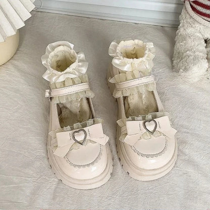 JK Lolita Platform Loafer Shoes - Y2K Kawaii School Girl Fashion Pumps