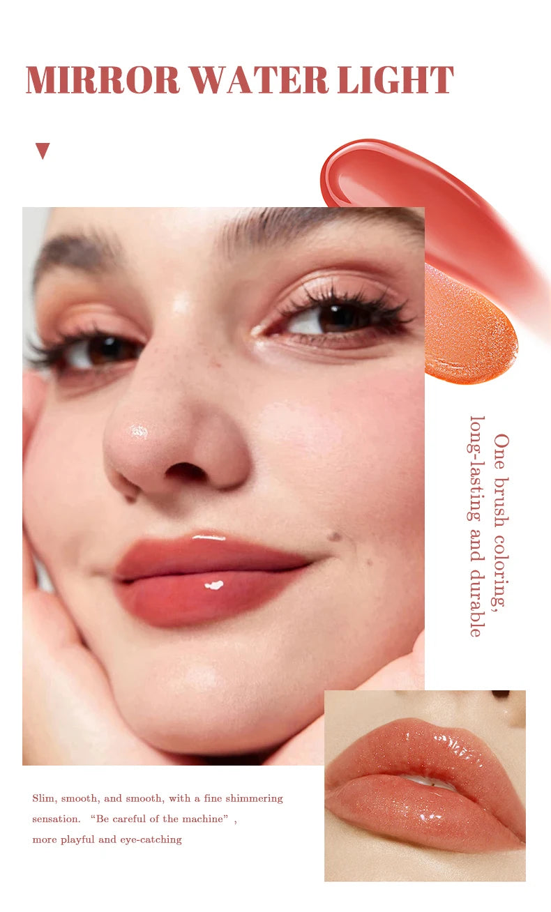 MAGIC CASA 6pcs Hydrating Jelly Lip Oil Set – Long-Lasting Moisturizing & Shimmering Liquid Lip Hydration