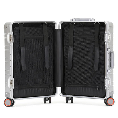 2024 Large Capacity Luggage Sets - Durable Aluminum Suitcase for Women - Carry-On Boarding Travel Options 20/24/29 Inch