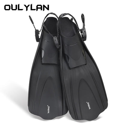 Oulylan Adjustable Short Swim Fins – Portable Snorkel Flippers for Adults, Beginner Diving & Water Sports Gear for Men