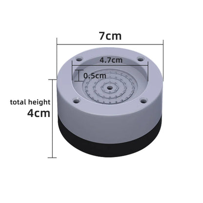 4Pcs Anti-Vibration Pads - Rubber Feet Legs Mat for Washing Machine, Universal Noise-Reducing Leg Base for Furniture
