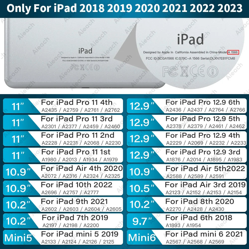 iPad Pencil with Palm Rejection and Tilt - Compatible with Apple Pencil 2 and 1, Fits iPad Pro 11/12.9, Air 4/5, Mini 5/6, iPad 7/8/9/10th (2018-2023)