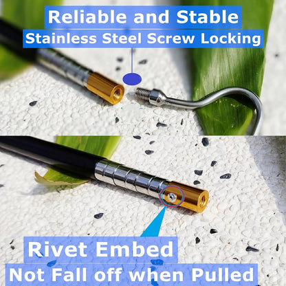RV Awning Opener Pull Rod Telescopic Reach Pole 16–60 Inch Multi-Section Locking for Tent, Camper & Canopy Use