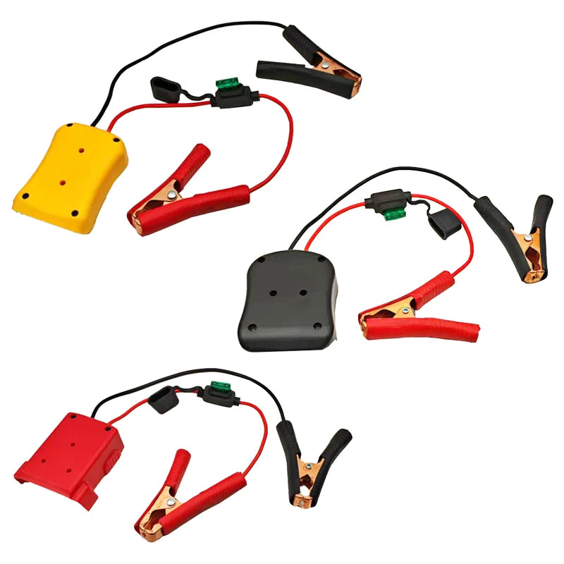 Car Emergency Power Starter Adapter - 18V Lithium Battery Jump Starter Connector for Bosch Makita Milwaukee Dewalt