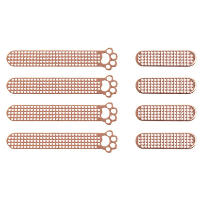 8pcs Cat Paw Styled Phone Dustproof Net Stickers: Metal Mesh Dust Covers for iPhone 12 13 Pro Max - Earpiece Speaker Hole Anti-Dust Solution