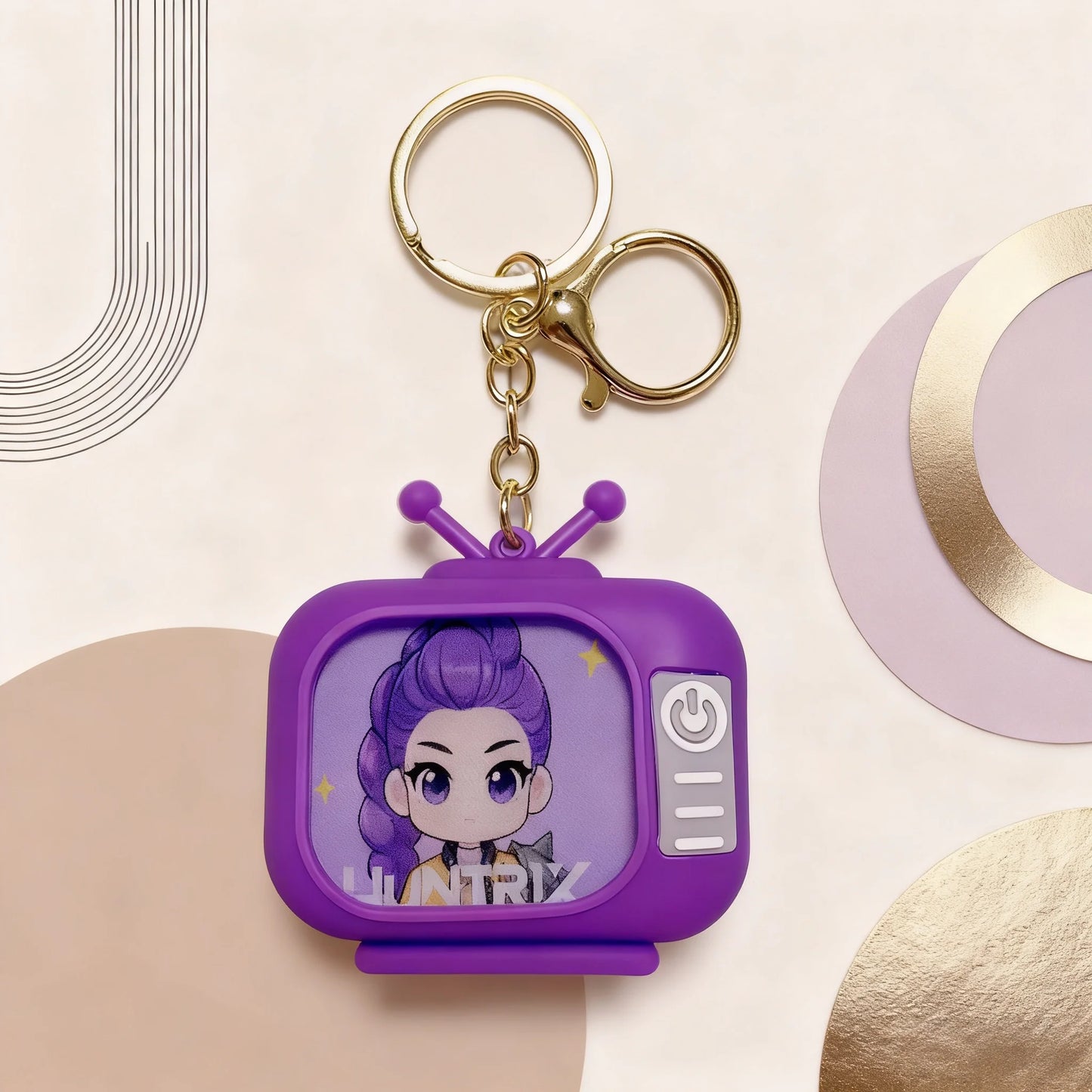 Demon Hunter Girl Group Anime Keychain — KPOP Light-Up Night Light, Doll & Bag Decoration Gift