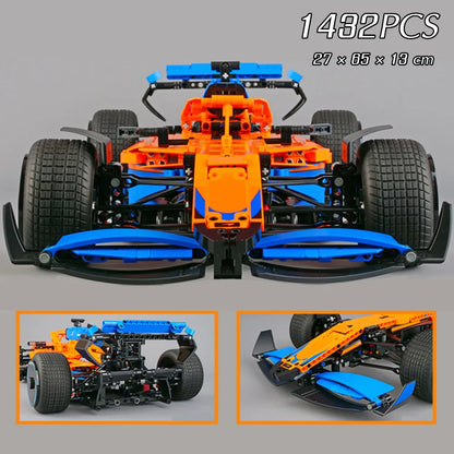 F1 Technical W14 Formula 1:8 Racing Car – 1432PCS City Speed Building Blocks, Compatible with 42141, Sports Vehicle Model Assembly Toy
