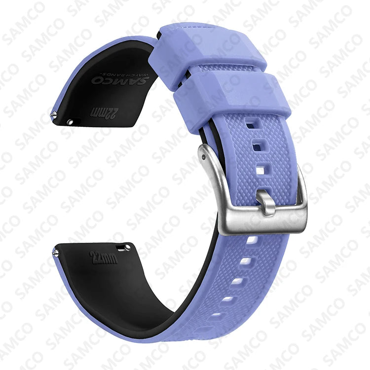 Premium Silicone Watch Band - Quick Release Rubber Replacement Strap for 18mm 20mm 22mm Watches